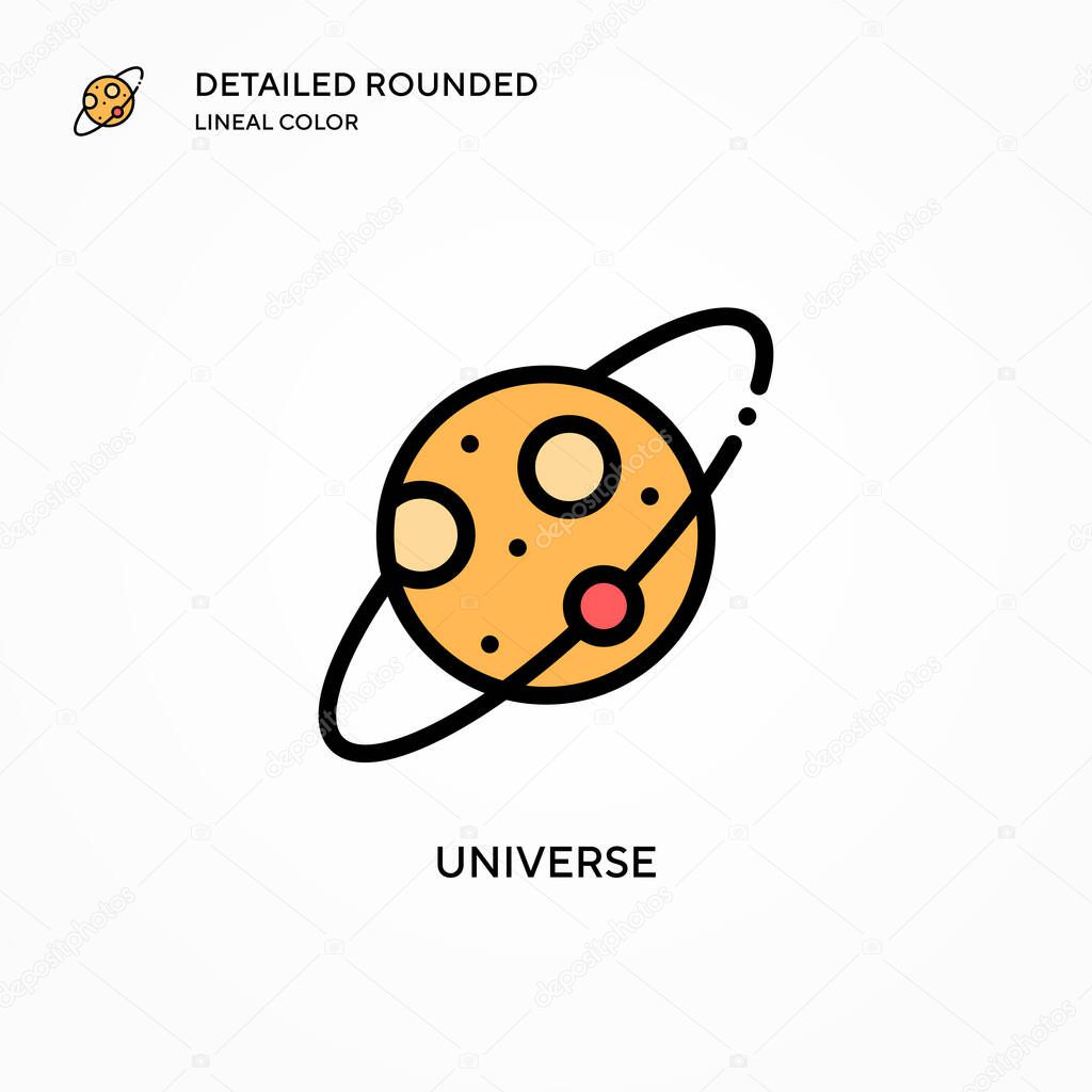 Universe vector icon. Modern vector illustration concepts. Easy to edit and customize.
