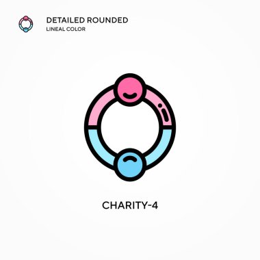 Charity-4 vektör simgesi. Modern vektör illüstrasyon kavramları. Düzenlemesi ve kişiselleştirmesi kolay.