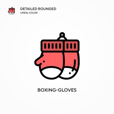 Boks eldiveni vektör simgesi. Modern vektör illüstrasyon kavramları. Düzenlemesi ve kişiselleştirmesi kolay.