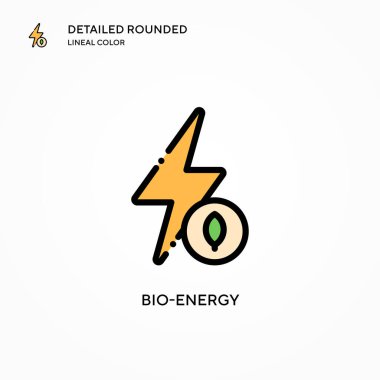 Biyo-enerji vektör simgesi. Modern vektör illüstrasyon kavramları. Düzenlemesi ve kişiselleştirmesi kolay.