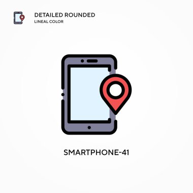 Akıllı Telefon-41 vektör simgesi. Modern vektör illüstrasyon kavramları. Düzenlemesi ve kişiselleştirmesi kolay.