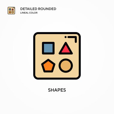 Şekil vektör simgesi. Modern vektör illüstrasyon kavramları. Düzenlemesi ve kişiselleştirmesi kolay.