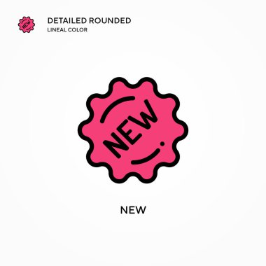 Yeni vektör simgesi. Modern vektör illüstrasyon kavramları. Düzenlemesi ve kişiselleştirmesi kolay.