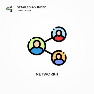 Ağ-1 vektör simgesi. Modern vektör illüstrasyon kavramları. Düzenlemesi ve kişiselleştirmesi kolay.