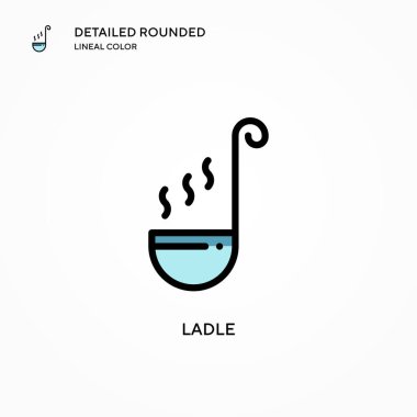 Ladle vektör simgesi. Modern vektör illüstrasyon kavramları. Düzenlemesi ve kişiselleştirmesi kolay.