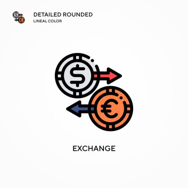 Vektör simgesini değiştir. Modern vektör illüstrasyon kavramları. Düzenlemesi ve kişiselleştirmesi kolay.