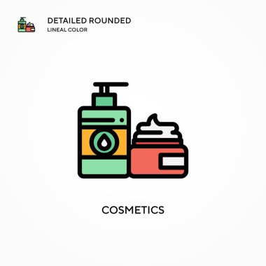 Kozmetik vektör simgesi. Modern vektör illüstrasyon kavramları. Düzenlemesi ve kişiselleştirmesi kolay.