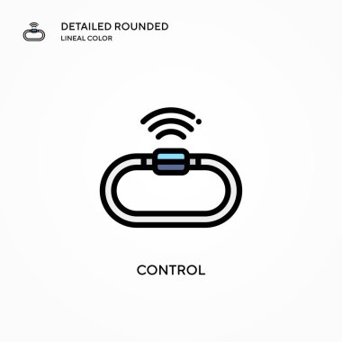 Kontrol vektör simgesi. Modern vektör illüstrasyon kavramları. Düzenlemesi ve kişiselleştirmesi kolay.