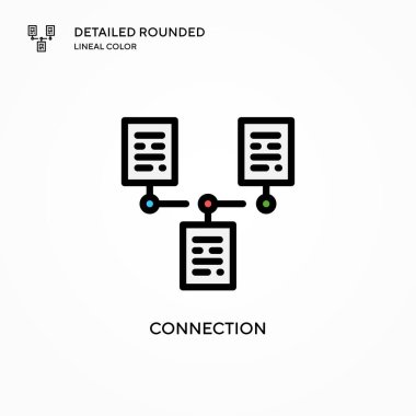 Bağlantı vektör simgesi. Modern vektör illüstrasyon kavramları. Düzenlemesi ve kişiselleştirmesi kolay.
