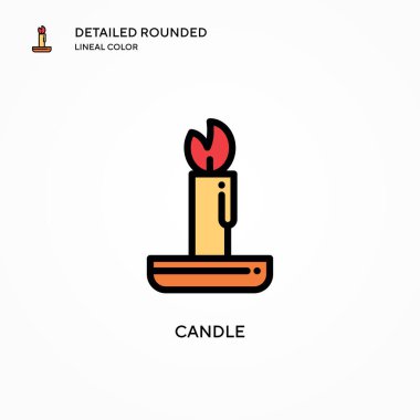 Mum vektör simgesi. Modern vektör illüstrasyon kavramları. Düzenlemesi ve kişiselleştirmesi kolay.