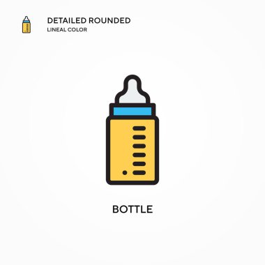 Şişe vektör simgesi. Modern vektör illüstrasyon kavramları. Düzenlemesi ve kişiselleştirmesi kolay.