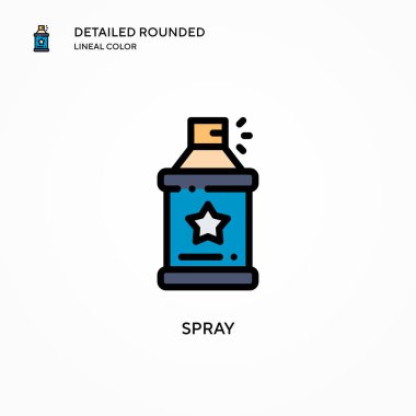 Sprey vektör simgesi. Modern vektör illüstrasyon kavramları. Düzenlemesi ve kişiselleştirmesi kolay.