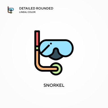Şnorkel vektör simgesi. Modern vektör illüstrasyon kavramları. Düzenlemesi ve kişiselleştirmesi kolay.