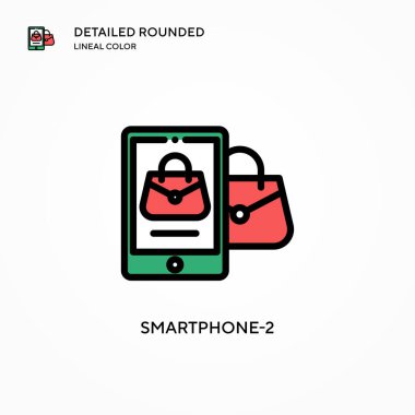 Akıllı Telefon-2 vektör simgesi. Modern vektör illüstrasyon kavramları. Düzenlemesi ve kişiselleştirmesi kolay.