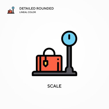 Vektör simgesini ölçekle. Modern vektör illüstrasyon kavramları. Düzenlemesi ve kişiselleştirmesi kolay.