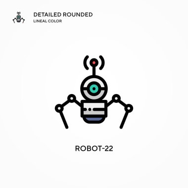 Robot-22 vektör simgesi. Modern vektör illüstrasyon kavramları. Düzenlemesi ve kişiselleştirmesi kolay.