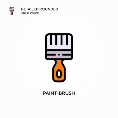 Boya fırçası vektör simgesi. Modern vektör illüstrasyon kavramları. Düzenlemesi ve kişiselleştirmesi kolay.