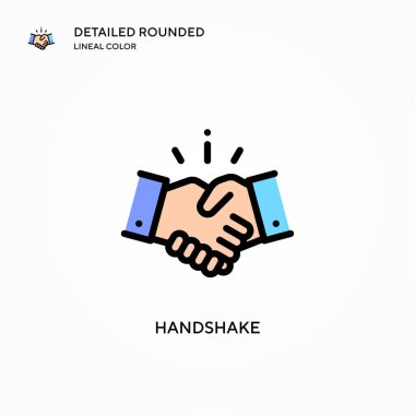 El sıkışma vektör simgesi. Modern vektör illüstrasyon kavramları. Düzenlemesi ve kişiselleştirmesi kolay.