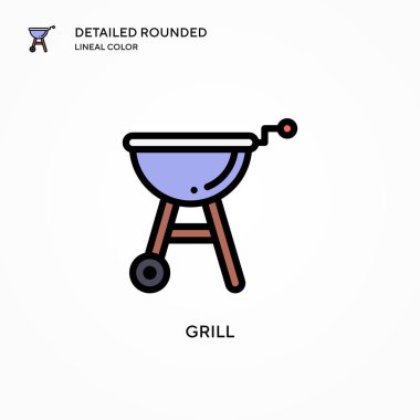 Izgara vektör simgesi. Modern vektör illüstrasyon kavramları. Düzenlemesi ve kişiselleştirmesi kolay.