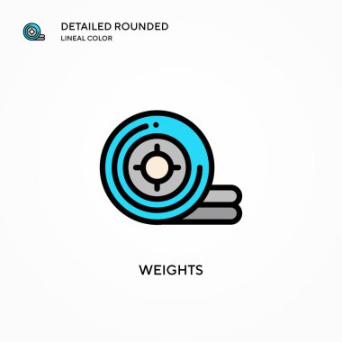 Ağırlık vektör simgesi. Modern vektör illüstrasyon kavramları. Düzenlemesi ve kişiselleştirmesi kolay.