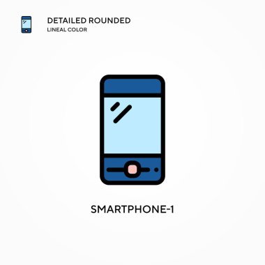 Akıllı Telefon-1 vektör simgesi. Modern vektör illüstrasyon kavramları. Düzenlemesi ve kişiselleştirmesi kolay.