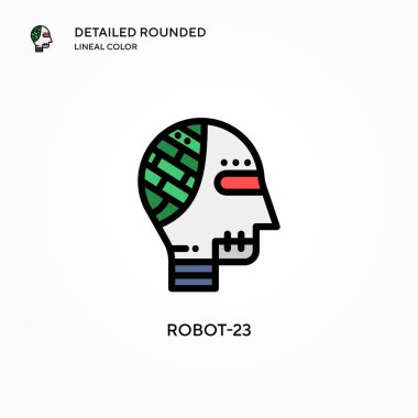 Robot-23 vektör simgesi. Modern vektör illüstrasyon kavramları. Düzenlemesi ve kişiselleştirmesi kolay.