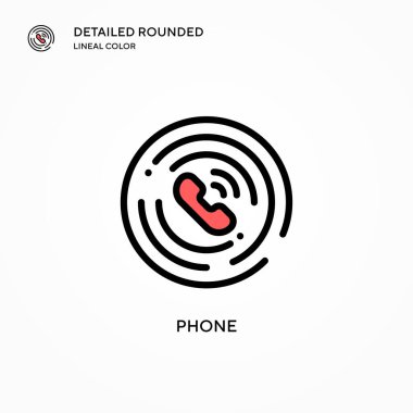 Telefon vektör simgesi. Modern vektör illüstrasyon kavramları. Düzenlemesi ve kişiselleştirmesi kolay.