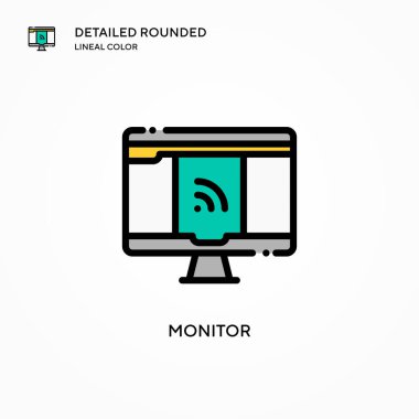 Vektör simgesini izle. Modern vektör illüstrasyon kavramları. Düzenlemesi ve kişiselleştirmesi kolay.