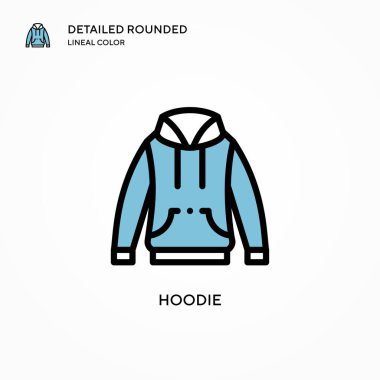 Kapüşonlu vektör ikonu. Modern vektör illüstrasyon kavramları. Düzenlemesi ve kişiselleştirmesi kolay.