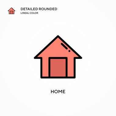 Ev vektör simgesi. Modern vektör illüstrasyon kavramları. Düzenlemesi ve kişiselleştirmesi kolay.