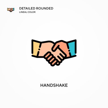 El sıkışma vektör simgesi. Modern vektör illüstrasyon kavramları. Düzenlemesi ve kişiselleştirmesi kolay.