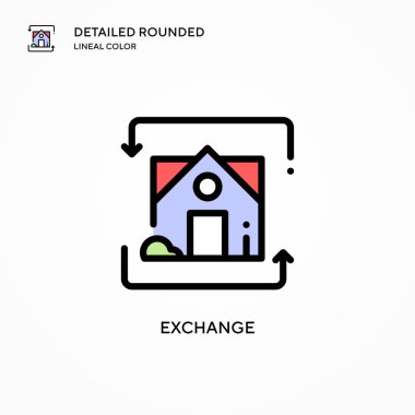 Vektör simgesini değiştir. Modern vektör illüstrasyon kavramları. Düzenlemesi ve kişiselleştirmesi kolay.