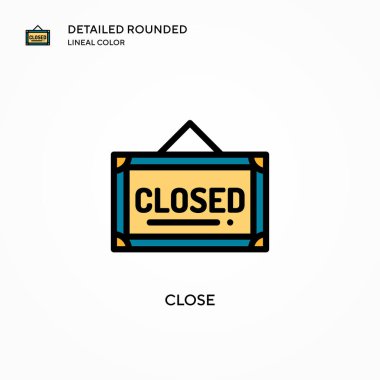 Vektör simgesini kapat. Modern vektör illüstrasyon kavramları. Düzenlemesi ve kişiselleştirmesi kolay.