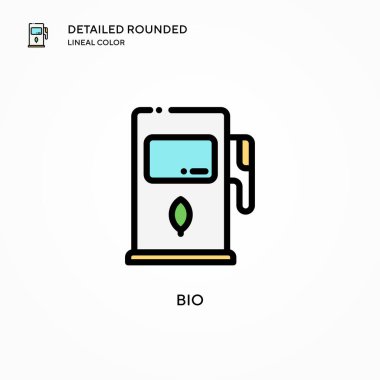 Biyolojik vektör simgesi. Modern vektör illüstrasyon kavramları. Düzenlemesi ve kişiselleştirmesi kolay.