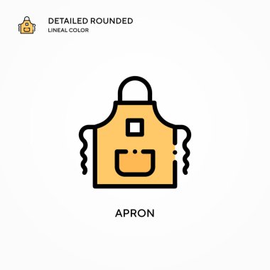 Önlük vektör simgesi. Modern vektör illüstrasyon kavramları. Düzenlemesi ve kişiselleştirmesi kolay.