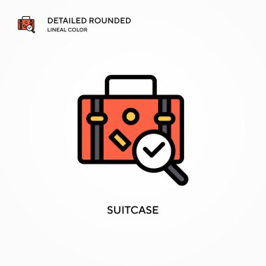 Çanta vektör simgesi. Modern vektör illüstrasyon kavramları. Düzenlemesi ve kişiselleştirmesi kolay.