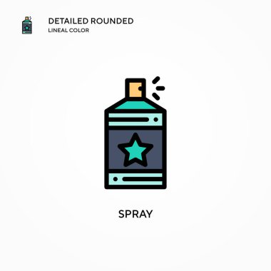 Sprey vektör simgesi. Modern vektör illüstrasyon kavramları. Düzenlemesi ve kişiselleştirmesi kolay.