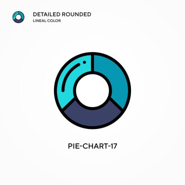 Pie-chart-17 vektör simgesi. Modern vektör illüstrasyon kavramları. Düzenlemesi ve kişiselleştirmesi kolay.