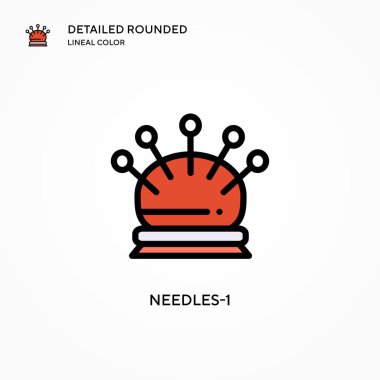 İğne-1 vektör simgesi. Modern vektör illüstrasyon kavramları. Düzenlemesi ve kişiselleştirmesi kolay.