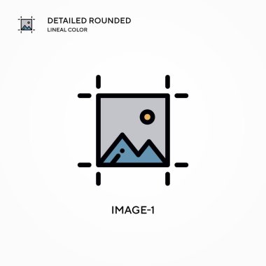 Resim-1 vektör simgesi. Modern vektör illüstrasyon kavramları. Düzenlemesi ve kişiselleştirmesi kolay.