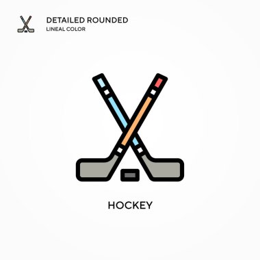 Hokey vektör simgesi. Modern vektör illüstrasyon kavramları. Düzenlemesi ve kişiselleştirmesi kolay.