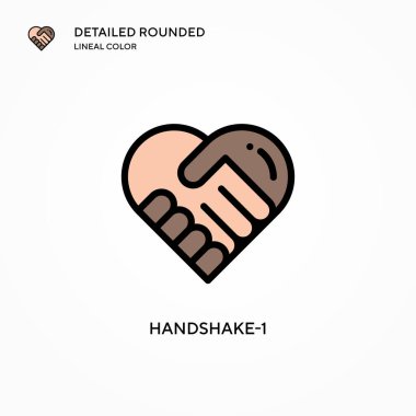 El sıkışma-1 vektör simgesi. Modern vektör illüstrasyon kavramları. Düzenlemesi ve kişiselleştirmesi kolay.