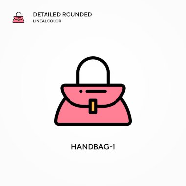 Çanta-1 vektör simgesi. Modern vektör illüstrasyon kavramları. Düzenlemesi ve kişiselleştirmesi kolay.