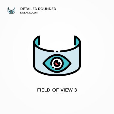 Görüş alanı 3 vektör simgesi. Modern vektör illüstrasyon kavramları. Düzenlemesi ve kişiselleştirmesi kolay.