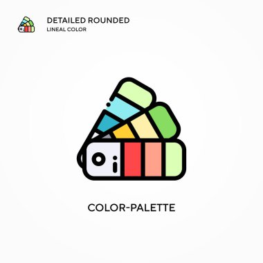 Renk paleti vektör simgesi. Modern vektör illüstrasyon kavramları. Düzenlemesi ve kişiselleştirmesi kolay.