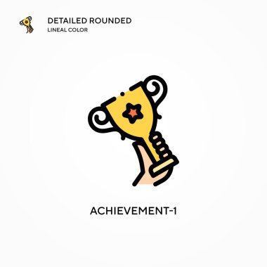 Başarı-1 vektör simgesi. Modern vektör illüstrasyon kavramları. Düzenlemesi ve kişiselleştirmesi kolay.