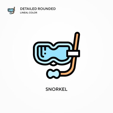 Şnorkel vektör simgesi. Modern vektör illüstrasyon kavramları. Düzenlemesi ve kişiselleştirmesi kolay.