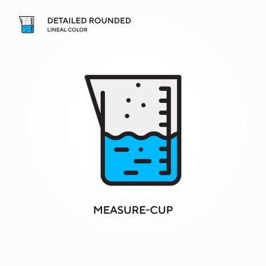 Ölçü kabı vektör simgesi. Modern vektör illüstrasyon kavramları. Düzenlemesi ve kişiselleştirmesi kolay.