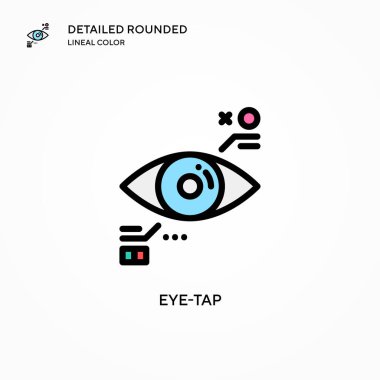 Göz vuruşu vektör simgesi. Modern vektör illüstrasyon kavramları. Düzenlemesi ve kişiselleştirmesi kolay.