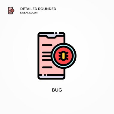 Böcek vektör simgesi. Modern vektör illüstrasyon kavramları. Düzenlemesi ve kişiselleştirmesi kolay.